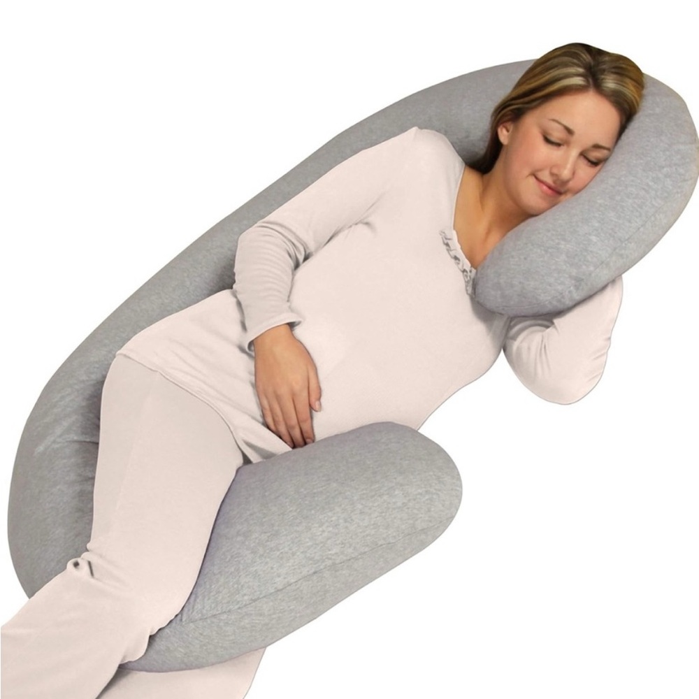 Gray Full Body Pillow Maternity Leachco